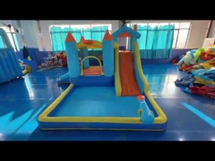 Πολυεστέρας Οξφόρδης Φουσκωτός Μπλε και Πορτοκαλί υδρατλαντικός διαδρόμος για παιδιά Πάρκο διασκέδασης