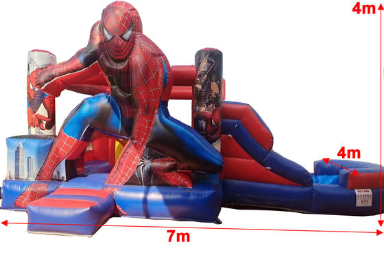 Προσαρμοσμένο εξωτερικό / εσωτερικό Spider Man Bounce House Jumping Castle