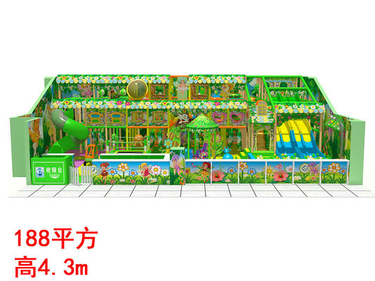 Πράσινος κήπος Soft Playground Indoor Play Center για μικρά παιδιά