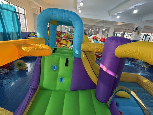 Πολυεστέρας Οξφόρδης Φουσκωτό Πιόλε Κίτρινο Μπλε Σλάιντ Με Παιχνίδι Ρίχτης