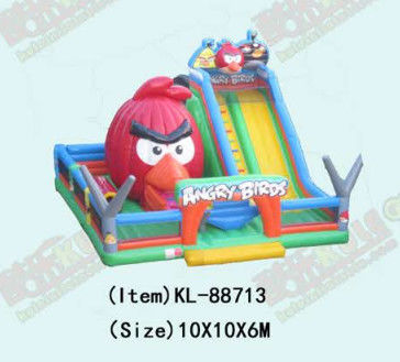 Παιδιά Πάρκο διασκέδασης Πνευματώδες Angry Birds Animals Slide για ενοικίαση