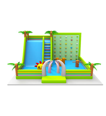 Τροπική Φουσκωτή Παιδική Χαρά Fun Zone Προσαρμοσμένη Αναρρίχηση Εμποδίων
