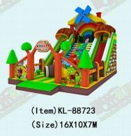 Χωροτεχνία Πνευματώδη Πλατόπεδο με Rainbow Slide Προσαρμοσμένο