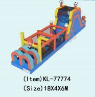 Multi - colored Inflatable Obstacle with Sport Icons with Bright Hues