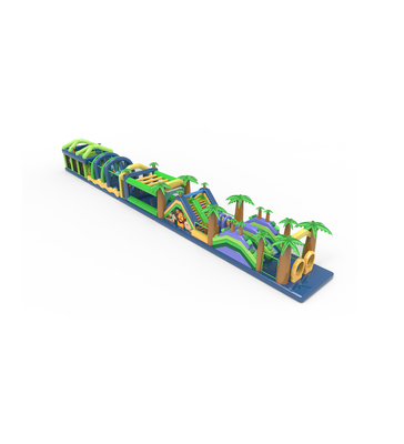 Πολυχρωματική τροπική φουσκωτή διαδρομή εμπόδιων